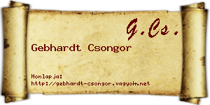 Gebhardt Csongor névjegykártya