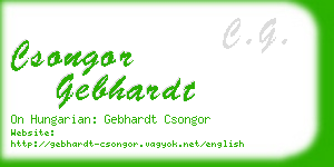 csongor gebhardt business card